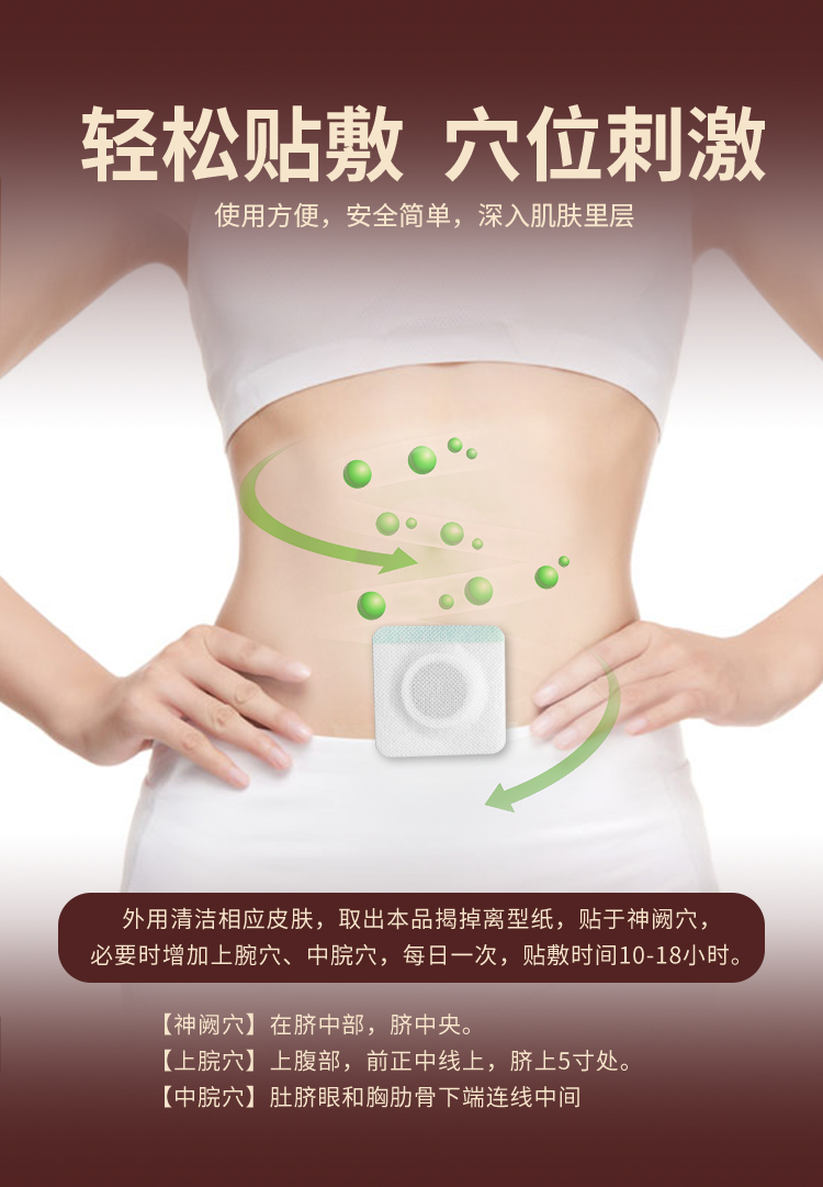通便型肚臍貼怎么貼，貼敷位置圖